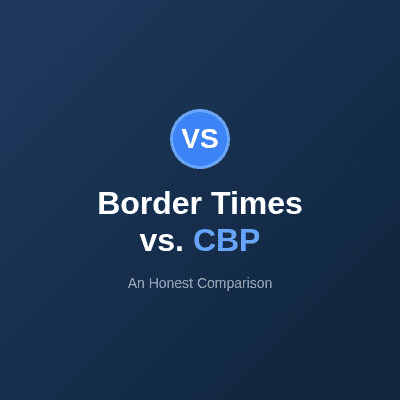 Aplicación Border Times comparada con la app CBP Border Wait Times para verificar tiempos de espera en la frontera